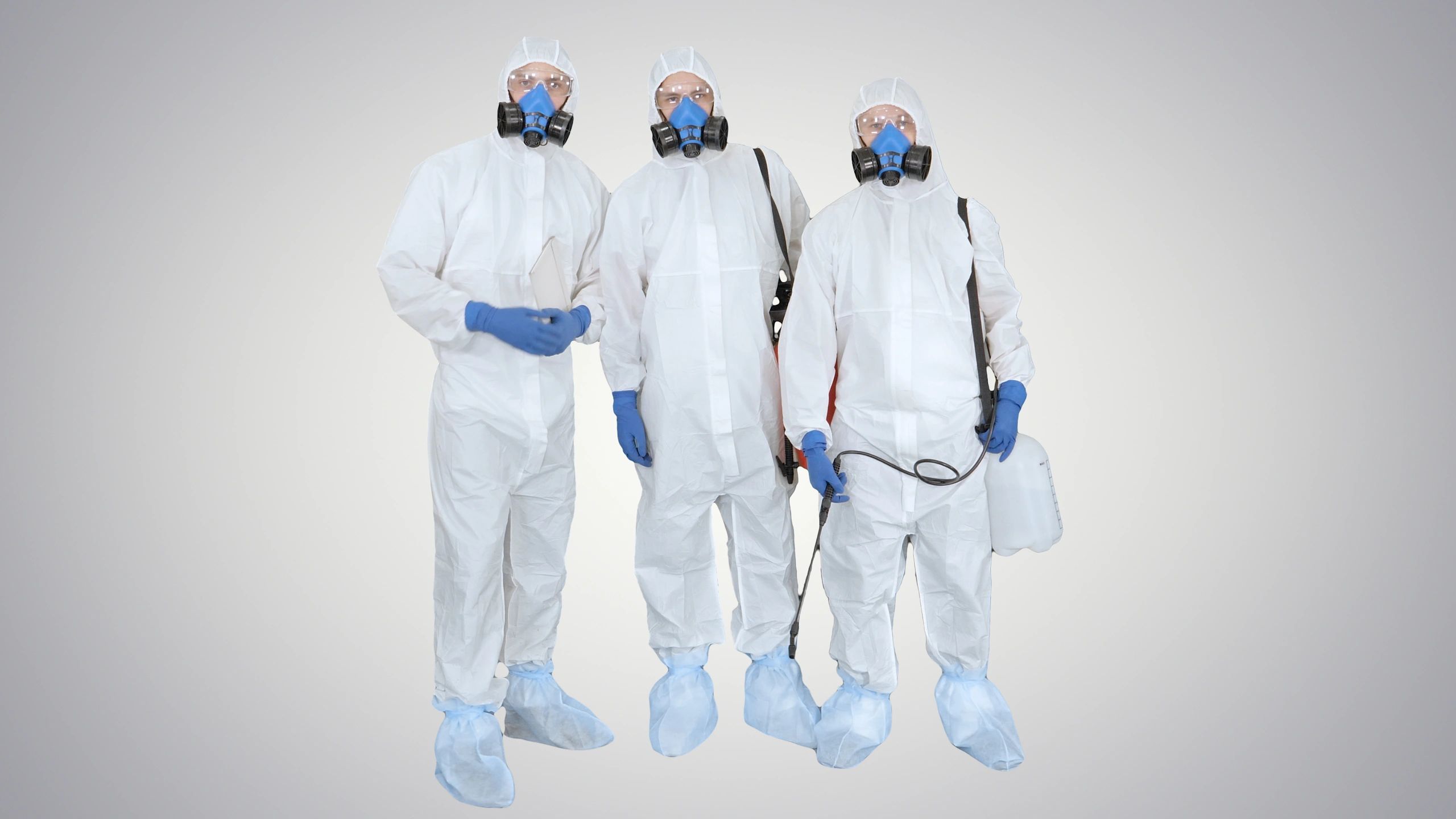 Professional cleaning team ready to provide residential and commercial cleaning services